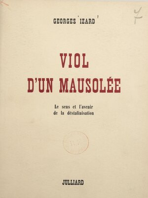 cover image of Viol d'un mausolée